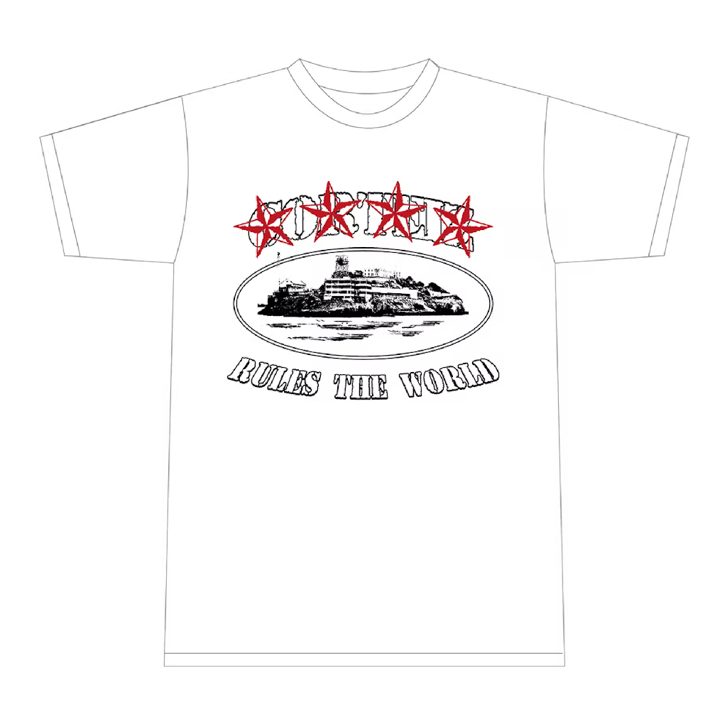 Corteiz 4Starz Alcatraz T-shirt White Corteiz 4Starz Alcatraz T-shirt White