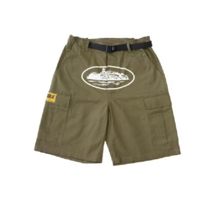 Corteiz Alcatraz Cargo Shorts Khaki Green – Built for Everyday Style